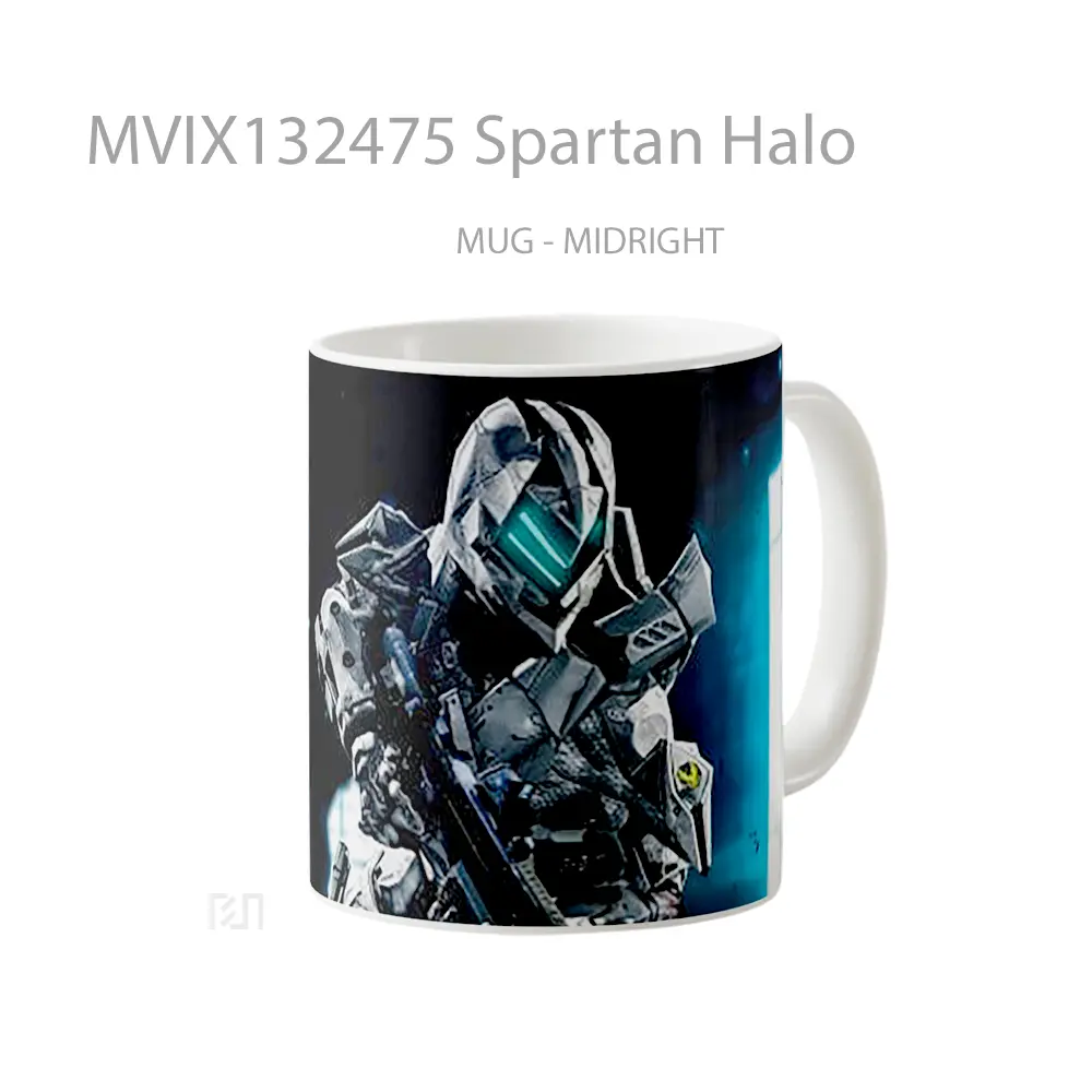 Mug Spartan Halo Cangkir Gamer - All-side / Desain