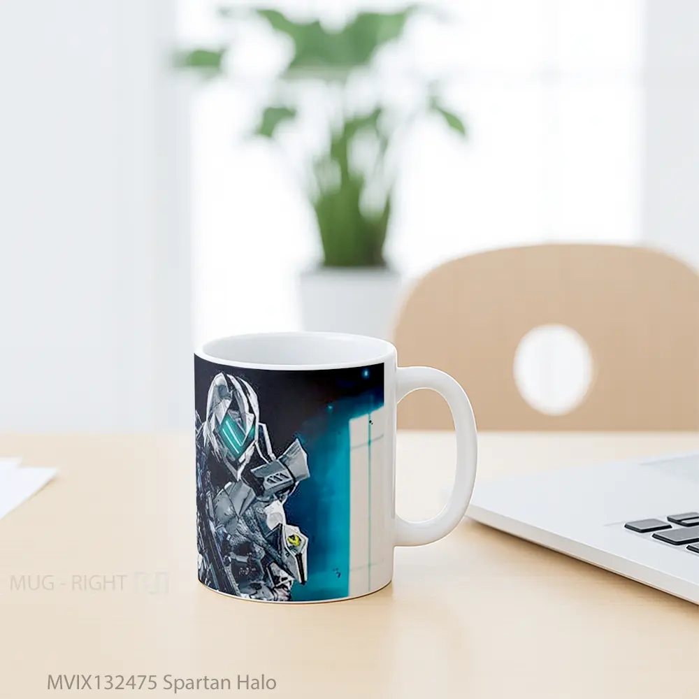 Mug Spartan Halo Cangkir Gamer - All-side / Desain