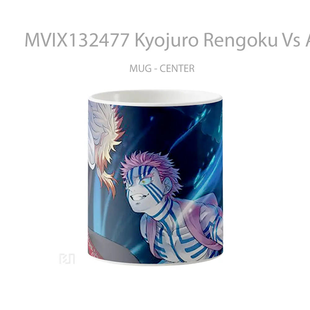 Mug Kyojuro Rengoku Vs Akaza V2 Gelas Keramik Unik