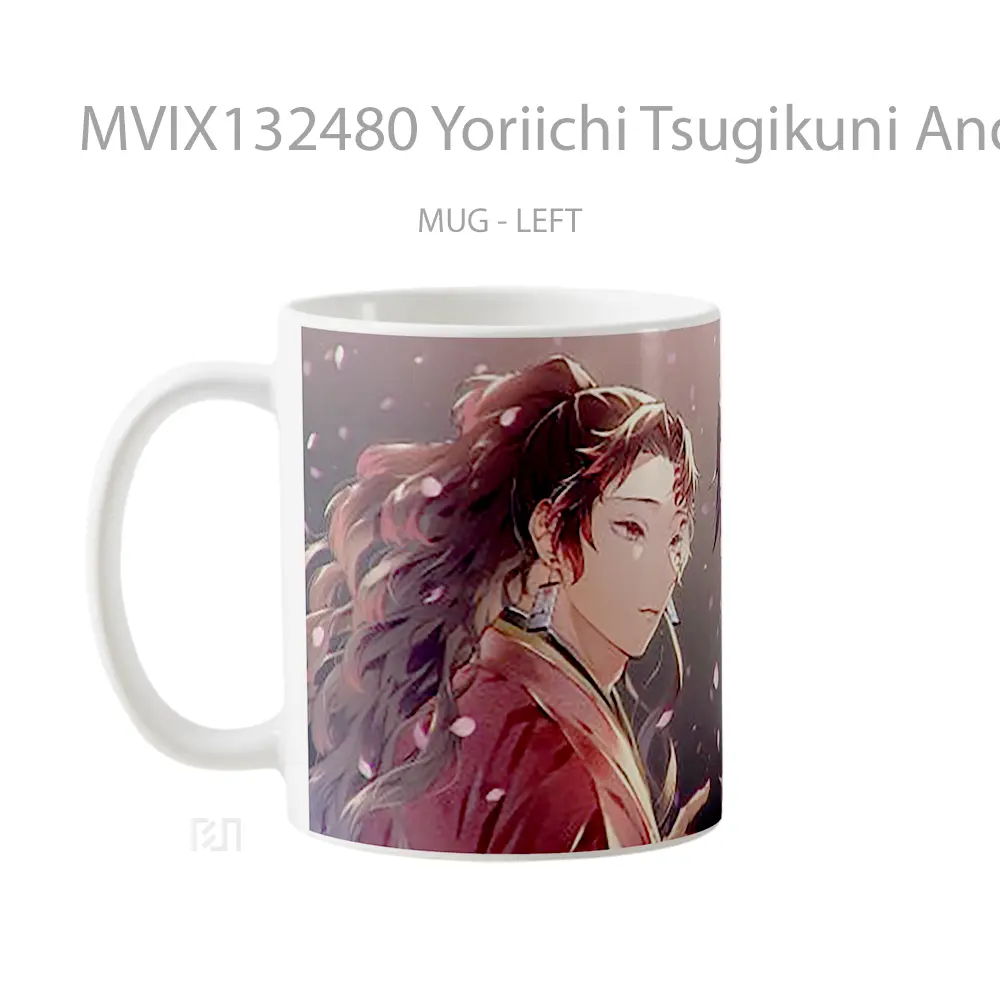 Mug Yoriichi Tsugikuni And Kokushibo Gelas Keramik Unik - All-side / Desain