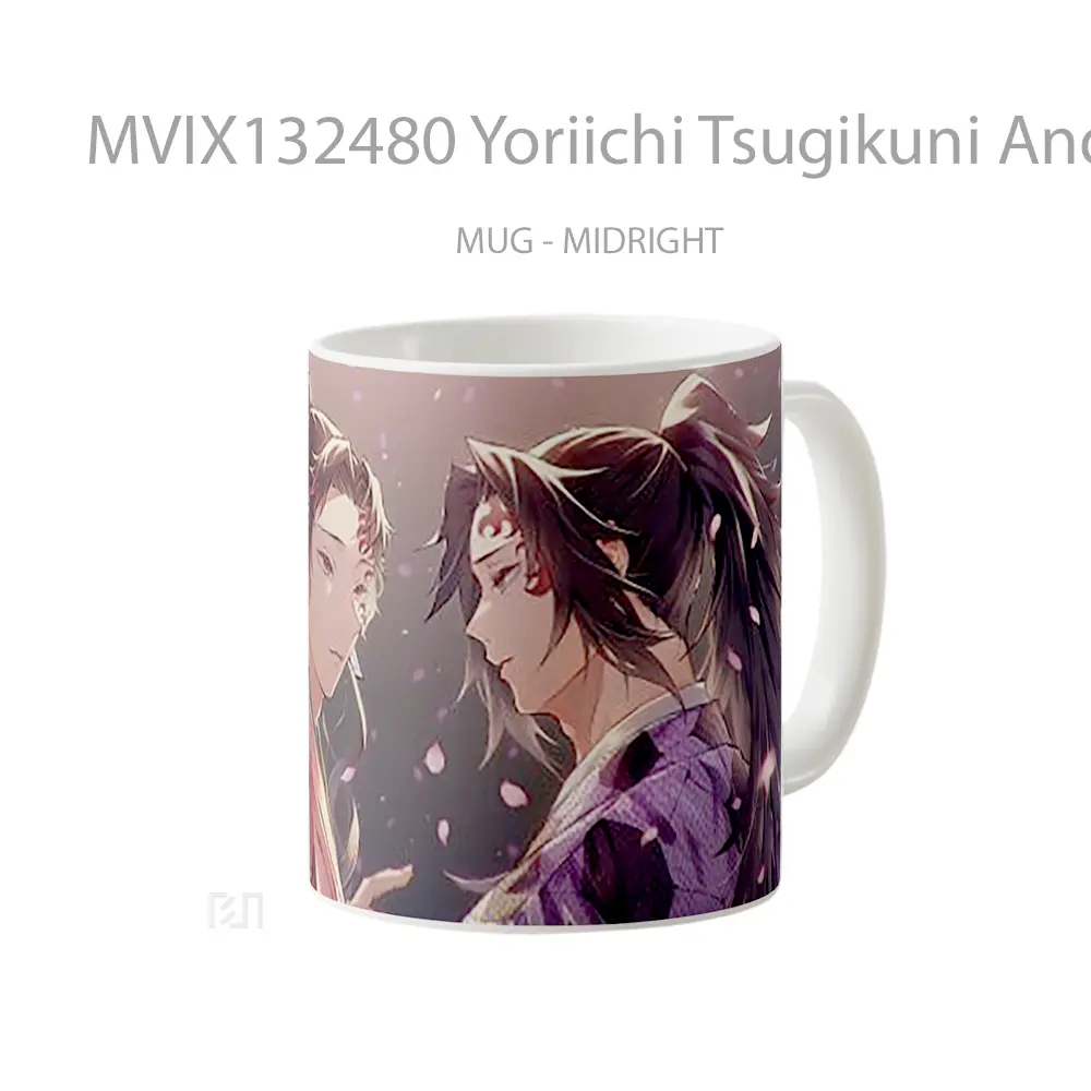 Mug Yoriichi Tsugikuni And Kokushibo Gelas Keramik Unik - All-side / Desain