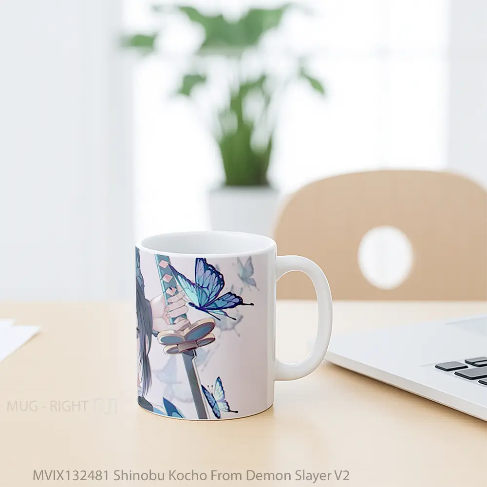 Mug Shinobu Kocho From Demon Slayer V2 Cangkir Anime - All-side / Desain
