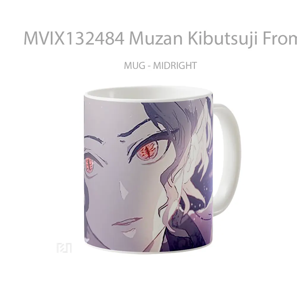 Mug Muzan Kibutsuji From Demon Slayer V1 Cangkir Anime - All-side / Desain