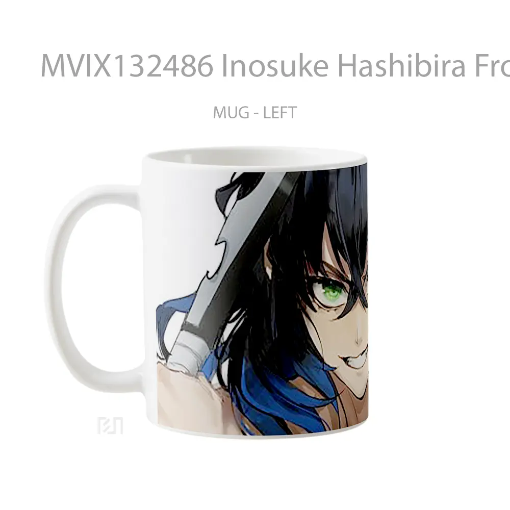 Mug Inosuke Hashibira From Demon Slayer V1 Cangkir Anime - All-side / Desain