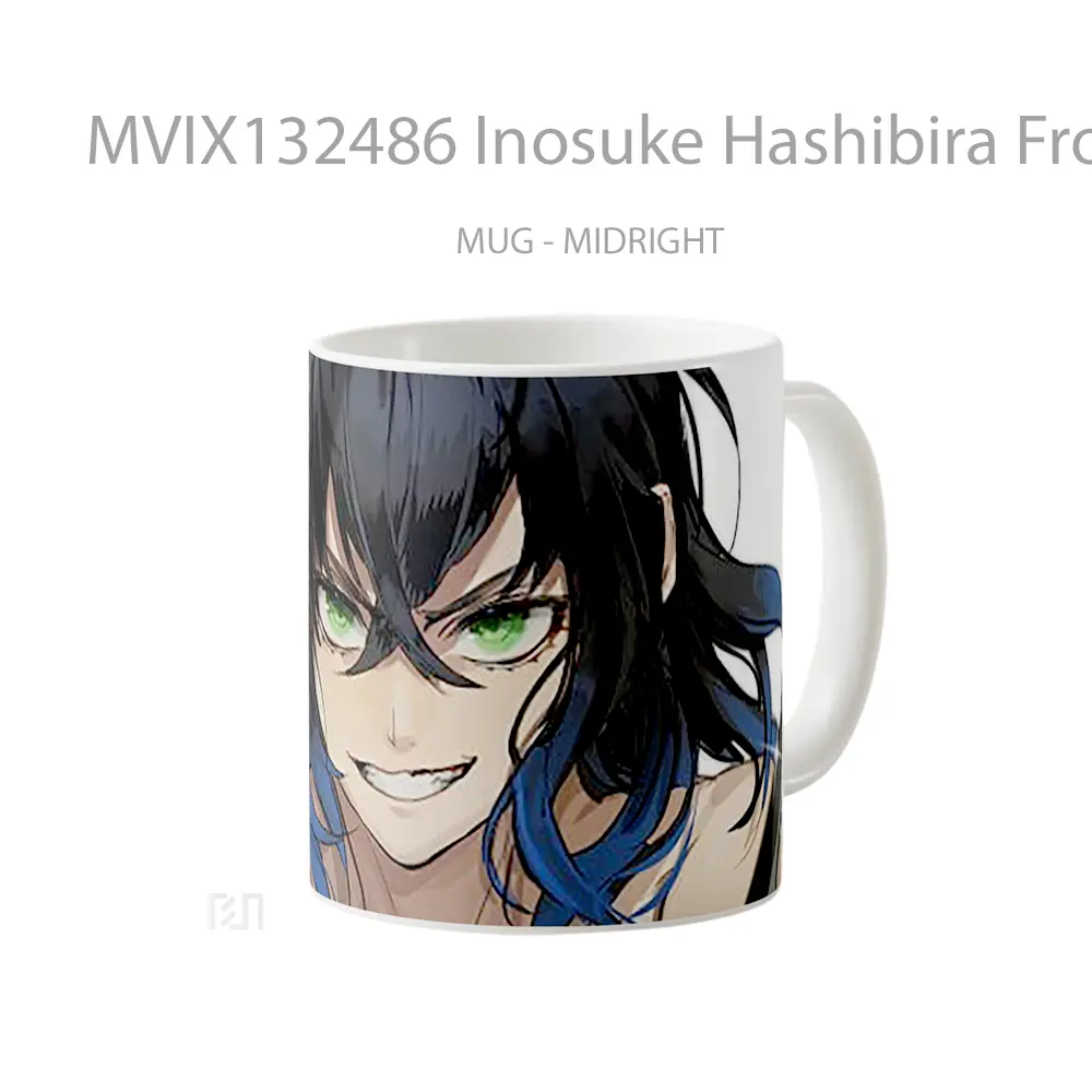 Mug Inosuke Hashibira From Demon Slayer V1 Cangkir Anime - All-side / Desain