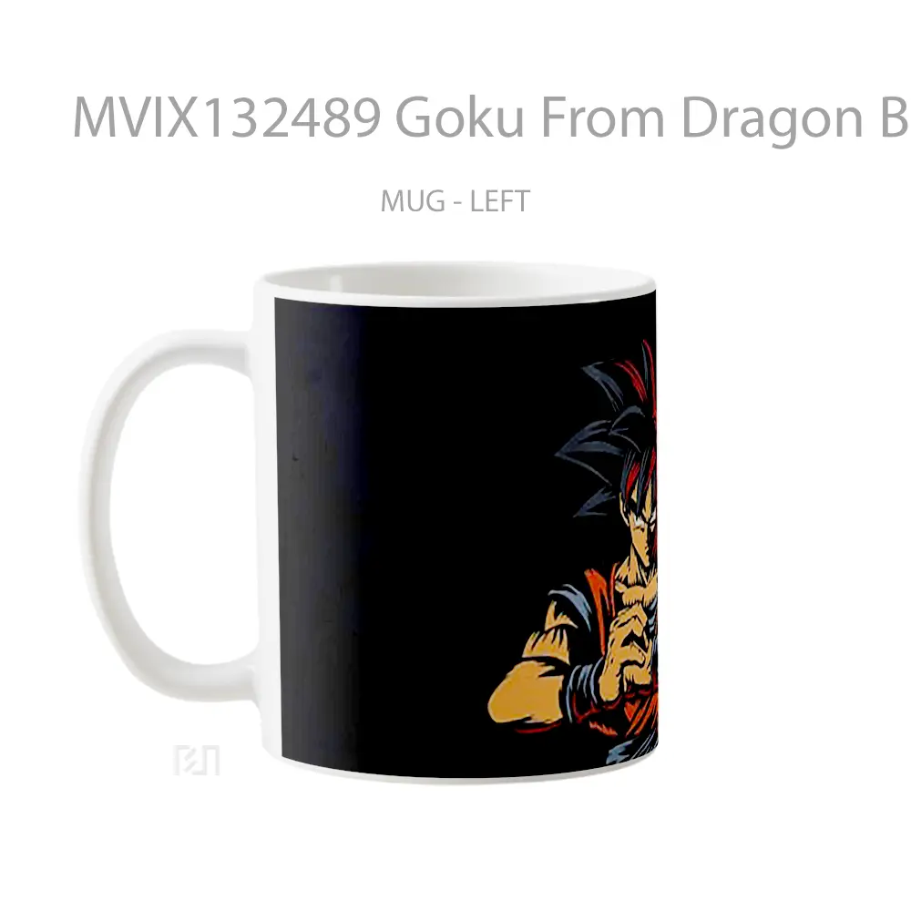Mug Goku From Dragon Ball V2 Cangkir Anime - All-side / Desain
