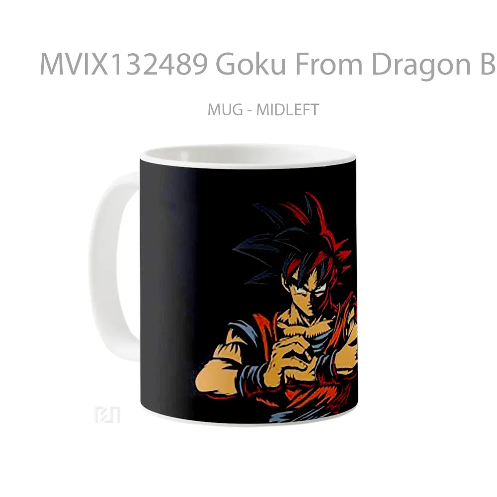 Mug Goku From Dragon Ball V2 Cangkir Anime - All-side / Desain