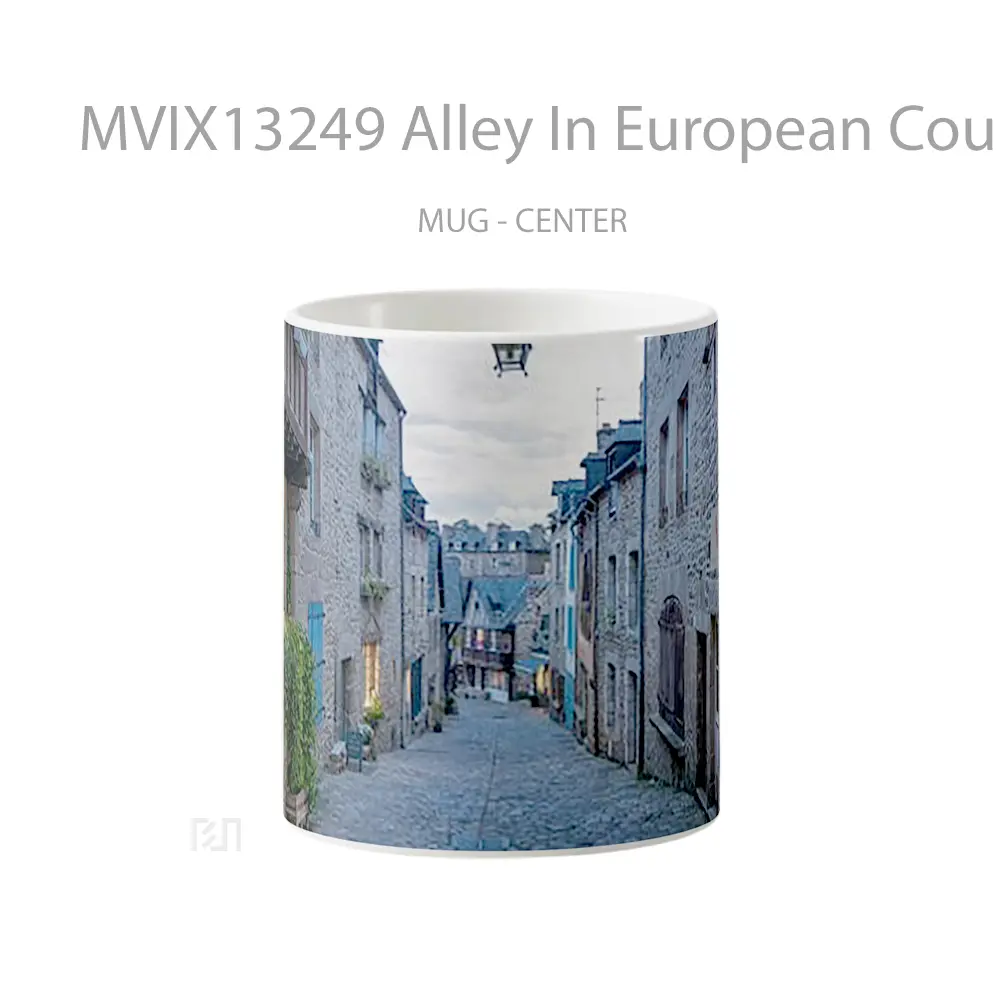Mug Alley In European Country Gelas Keramik Unik