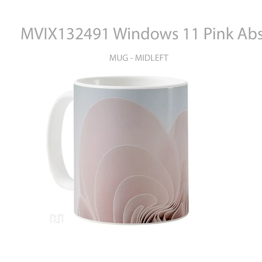 Mug Windows 11 Pink Abstract Gelas Seni Modern - All-side / Desain