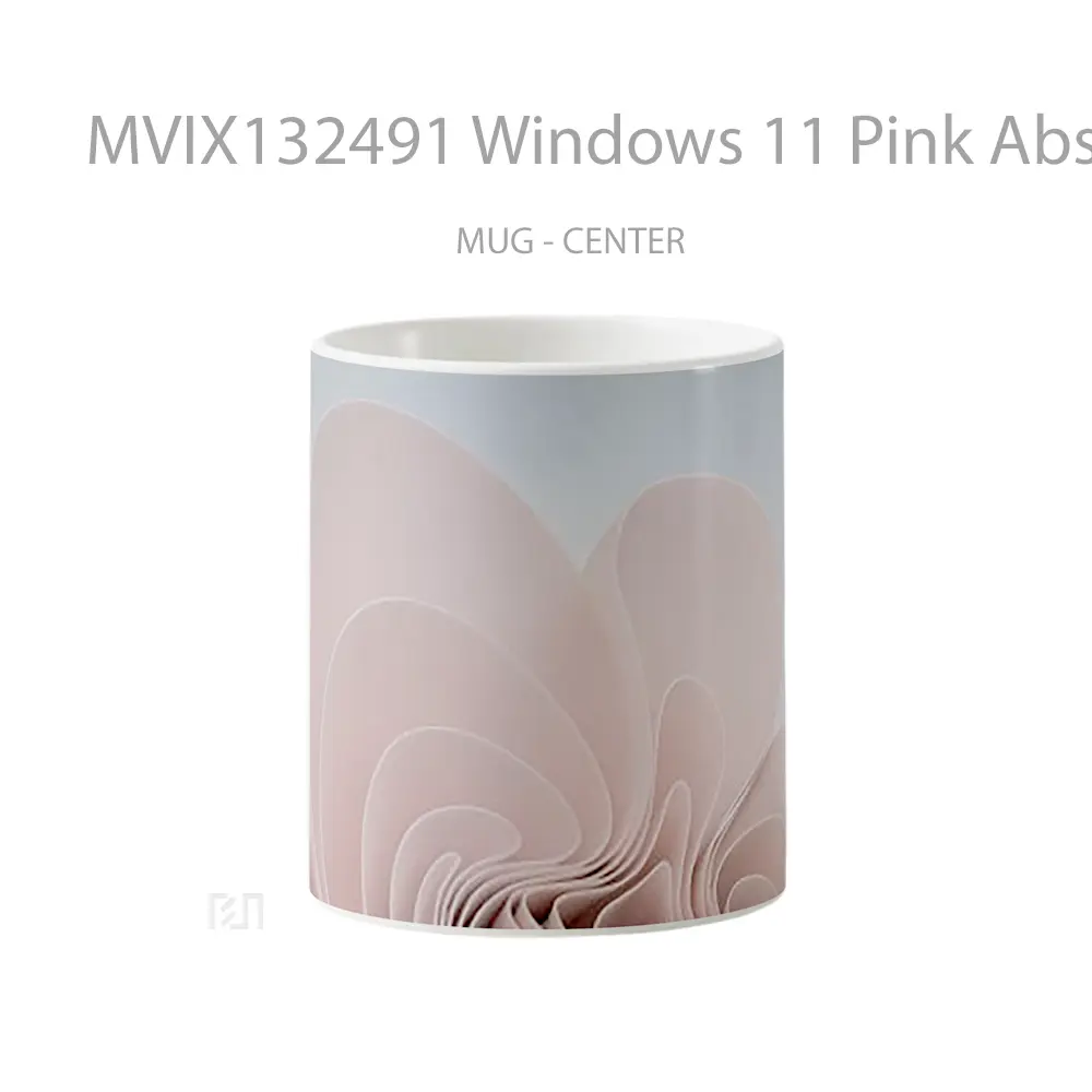 Mug Windows 11 Pink Abstract Gelas Seni Modern