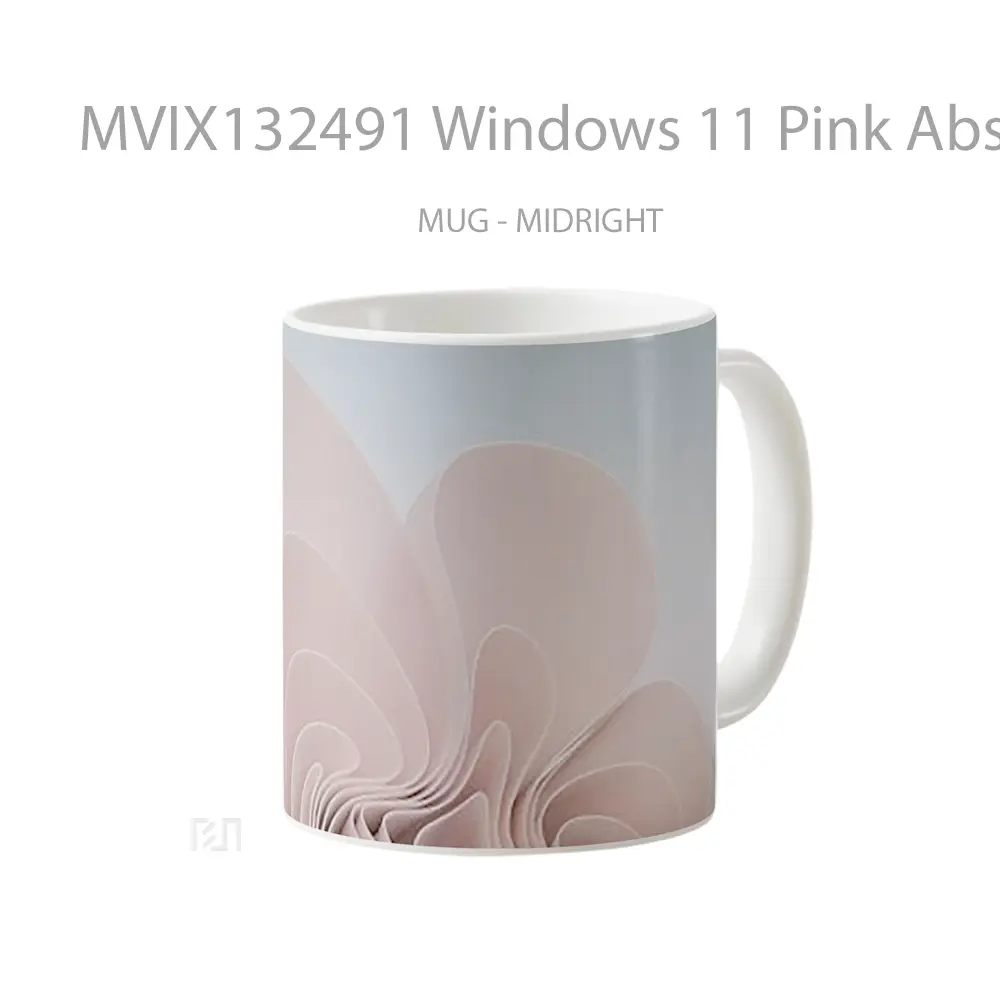 Mug Windows 11 Pink Abstract Gelas Seni Modern - All-side / Desain
