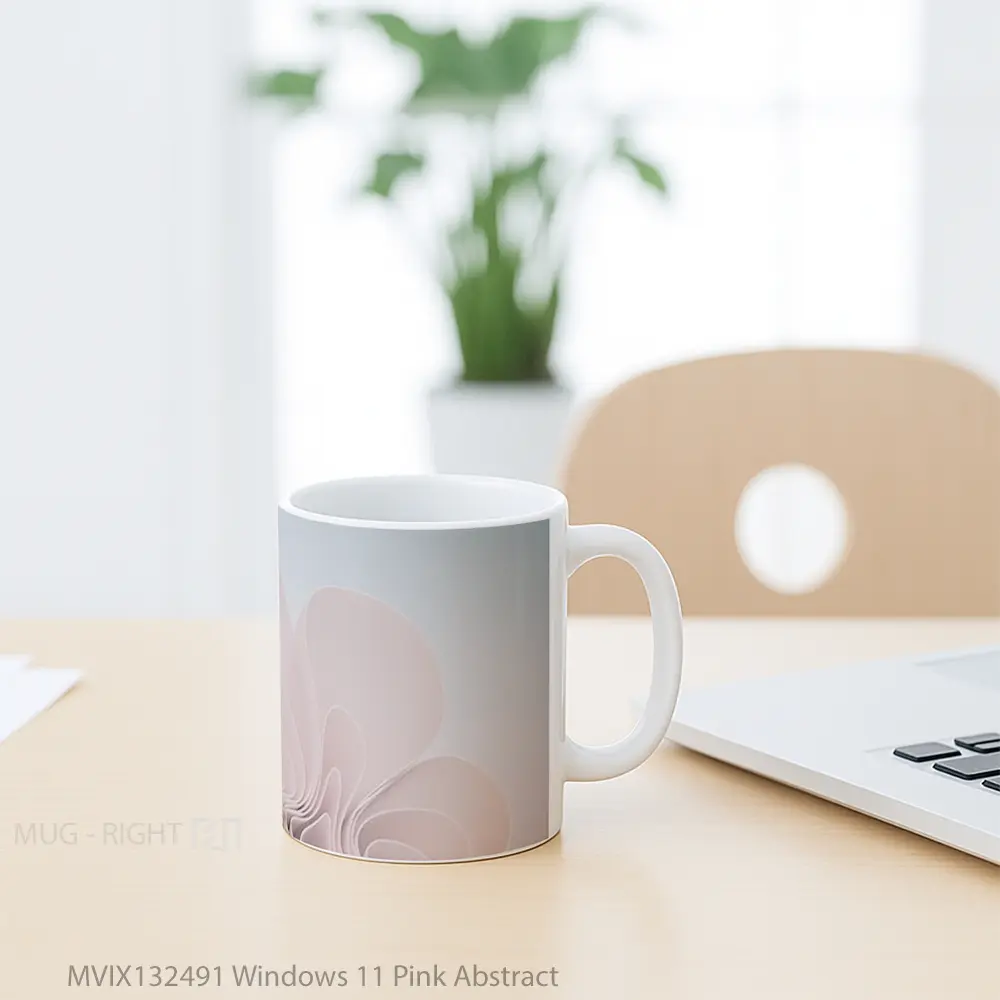Mug Windows 11 Pink Abstract Gelas Seni Modern - All-side / Desain