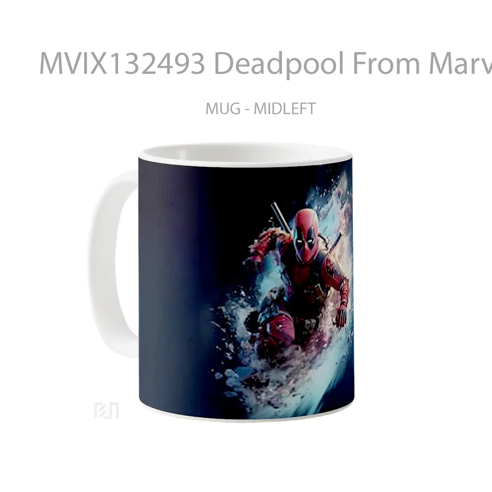 Mug Deadpool From Marvel Gelas Superhero - All-side / Desain