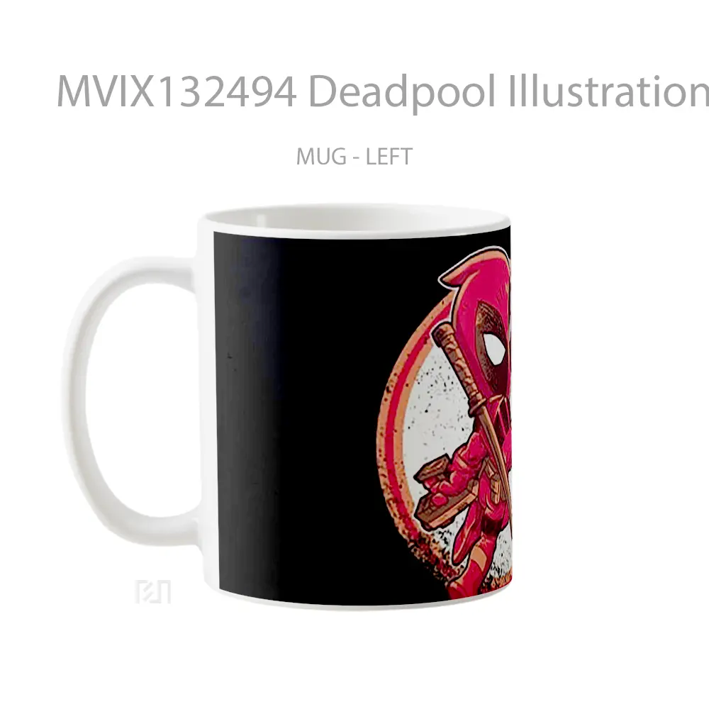 Mug Deadpool Illustration Gelas Superhero - All-side / Desain