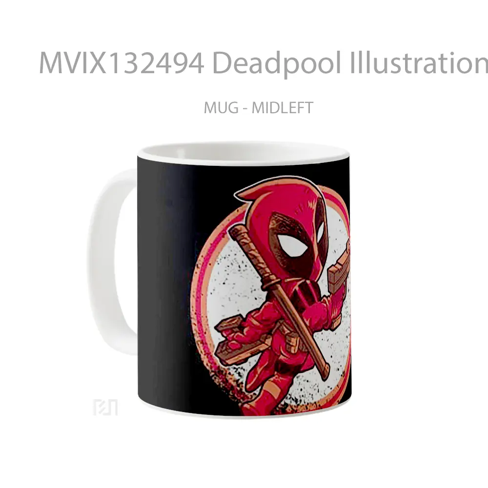 Mug Deadpool Illustration Gelas Superhero - All-side / Desain