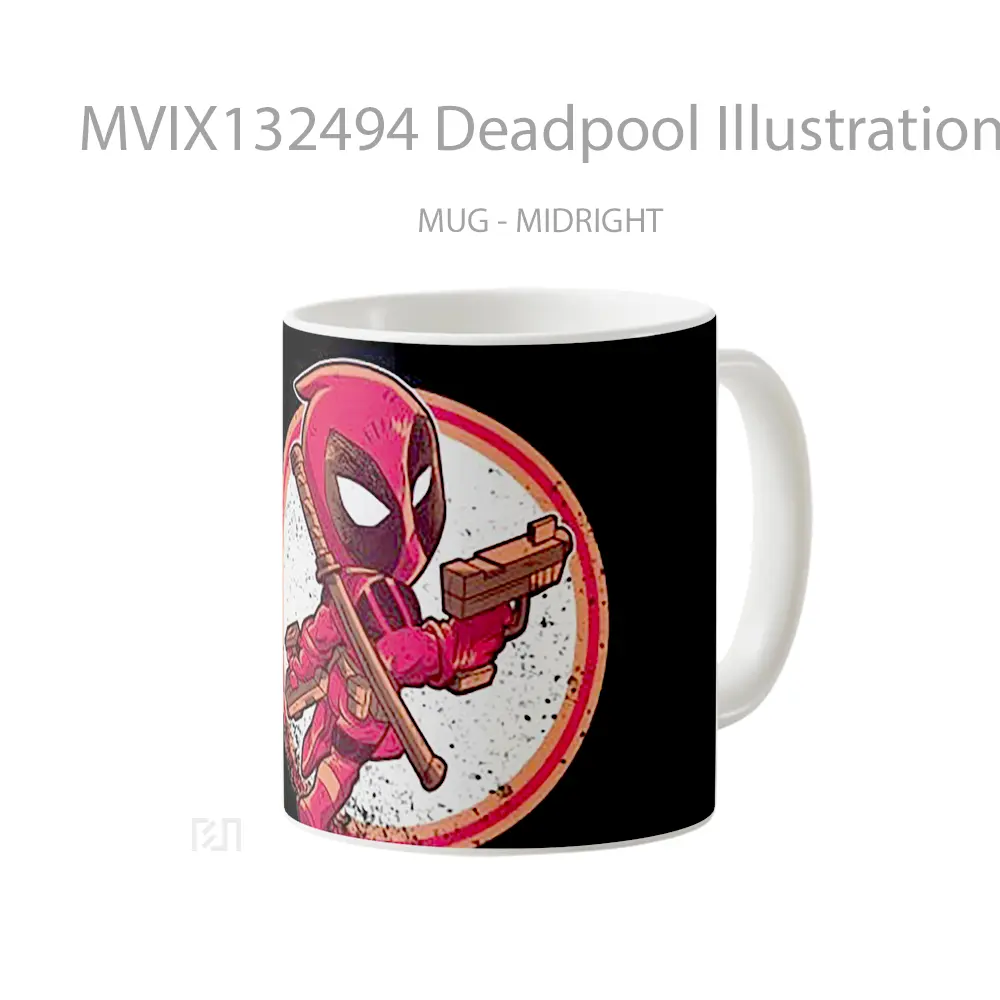 Mug Deadpool Illustration Gelas Superhero - All-side / Desain