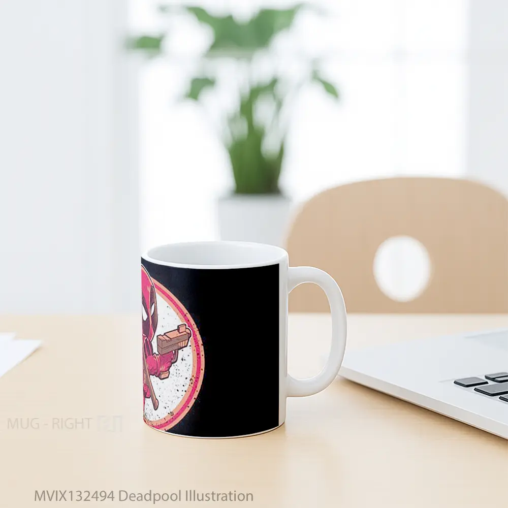Mug Deadpool Illustration Gelas Superhero - All-side / Desain