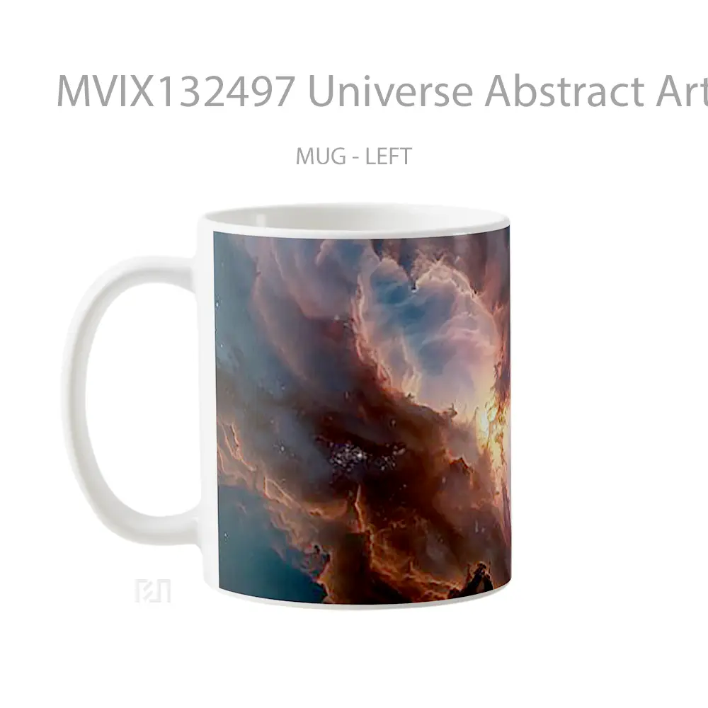 Mug Universe Abstract Art Gelas Seni Modern - All-side / Desain