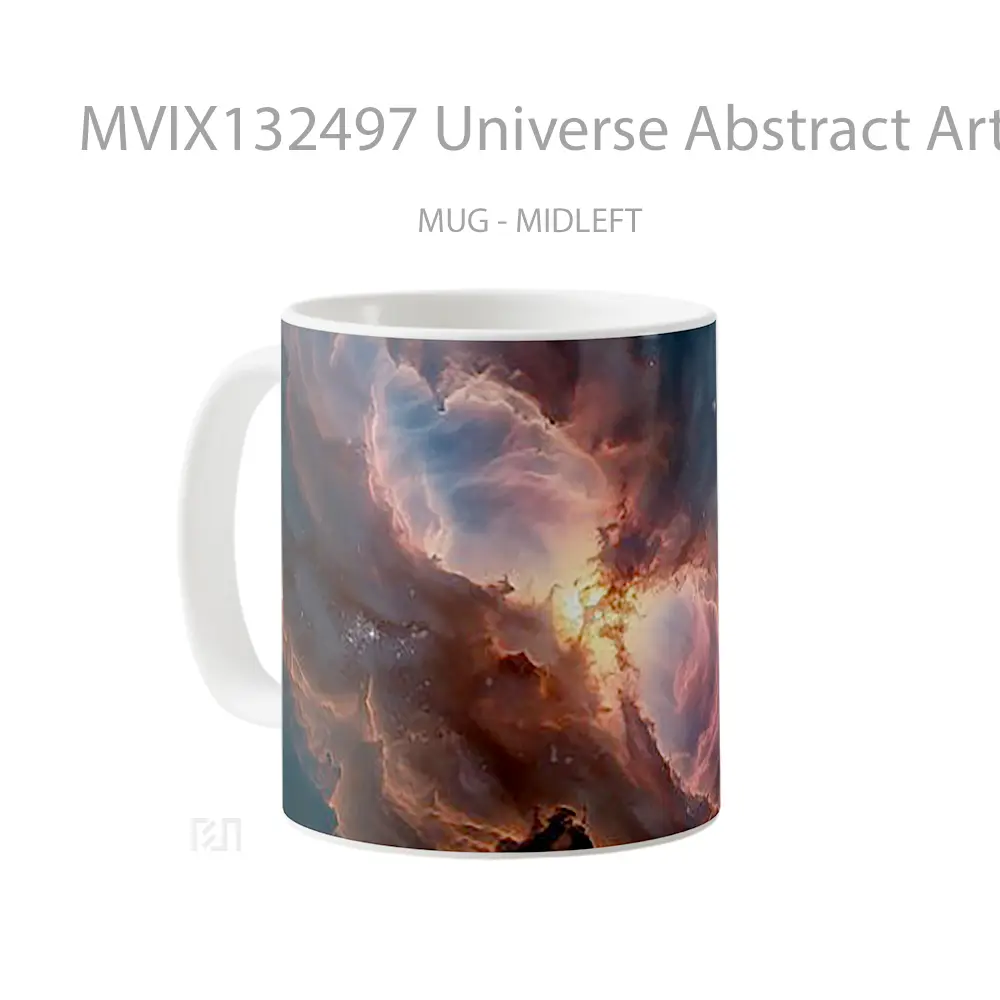Mug Universe Abstract Art Gelas Seni Modern - All-side / Desain