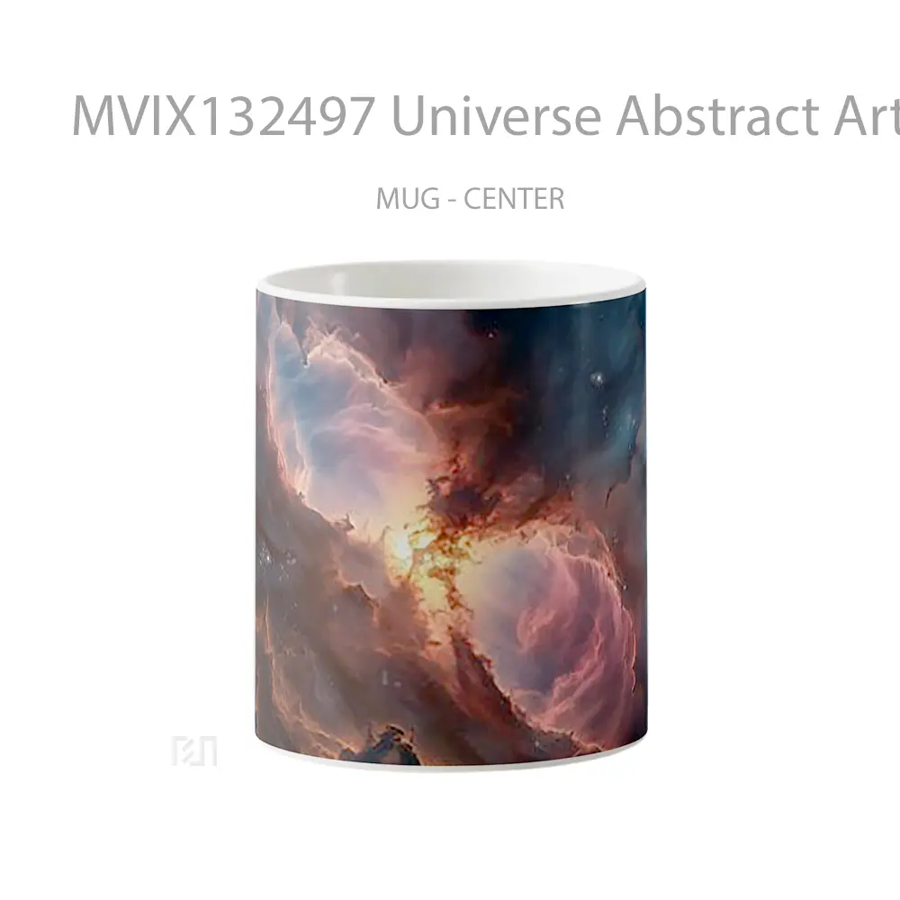 Mug Universe Abstract Art Gelas Seni Modern