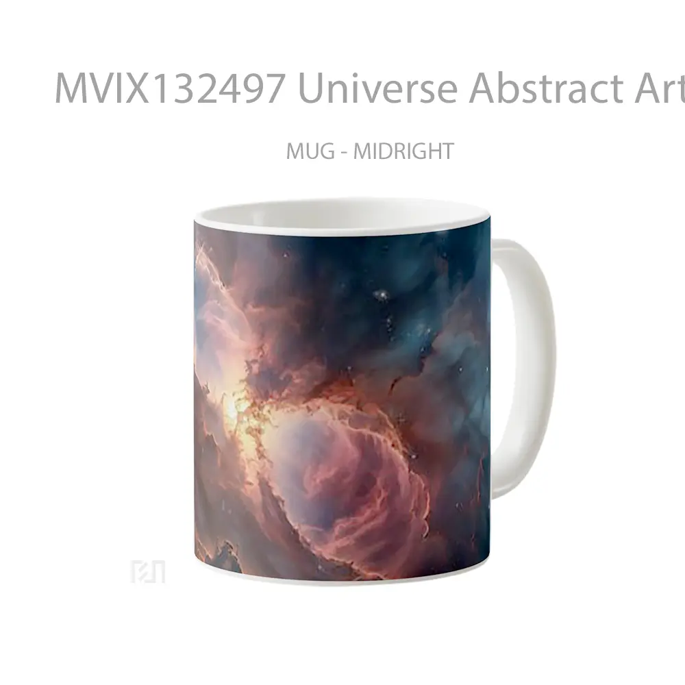Mug Universe Abstract Art Gelas Seni Modern - All-side / Desain