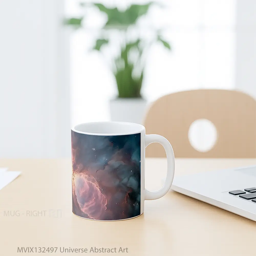 Mug Universe Abstract Art Gelas Seni Modern - All-side / Desain