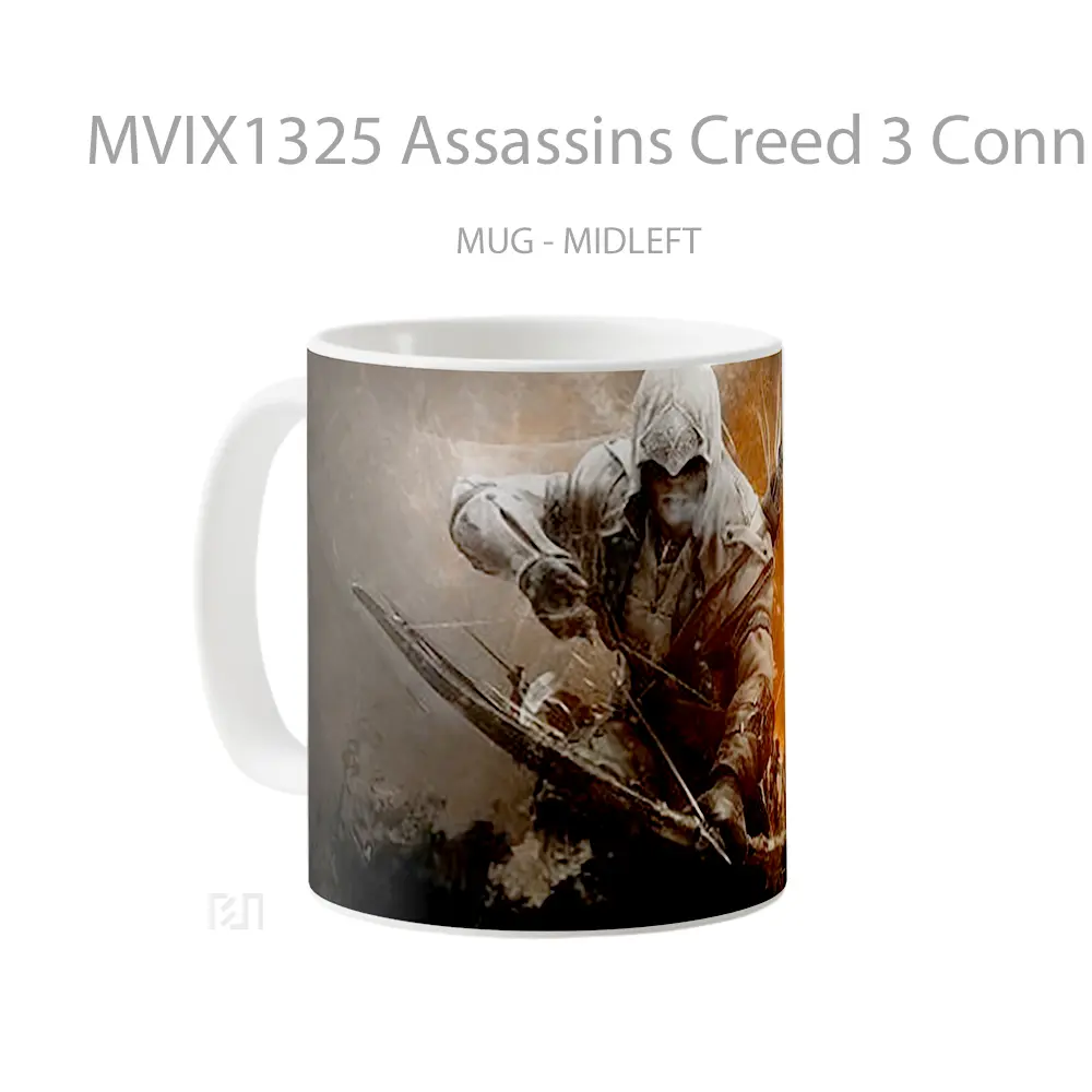Mug Assassins Creed 3 Connor Cangkir Gamer - All-side / Desain