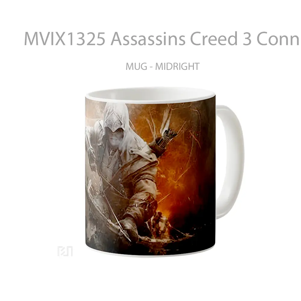 Mug Assassins Creed 3 Connor Cangkir Gamer - All-side / Desain