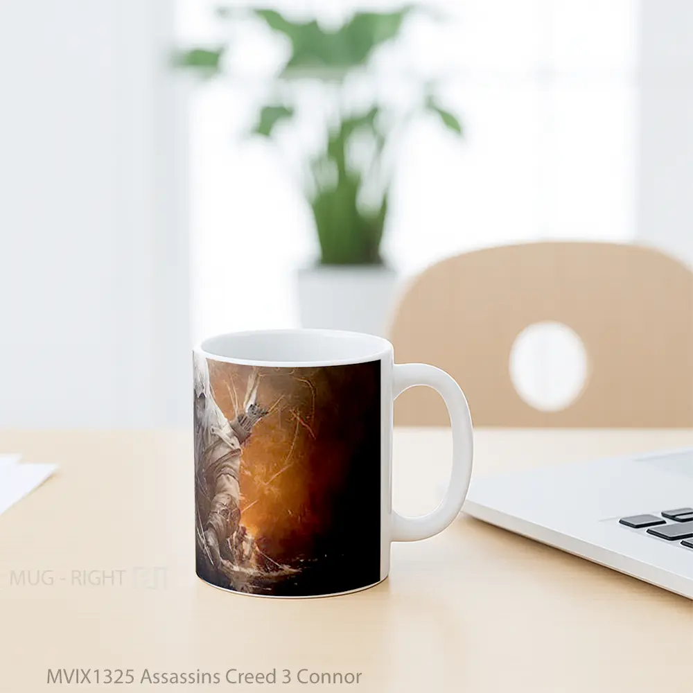 Mug Assassins Creed 3 Connor Cangkir Gamer - All-side / Desain