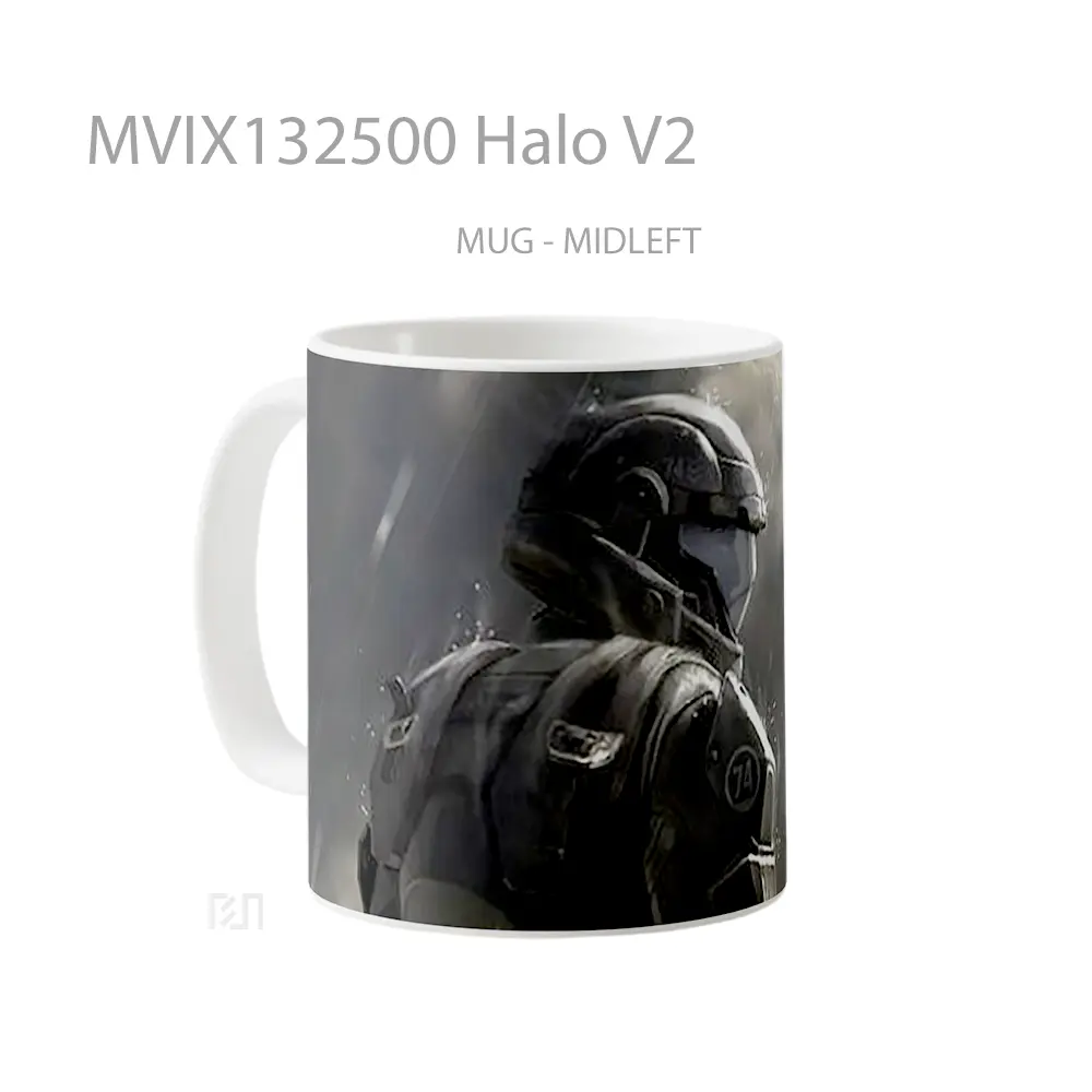 Mug Halo V2 Cangkir Gamer - All-side / Desain