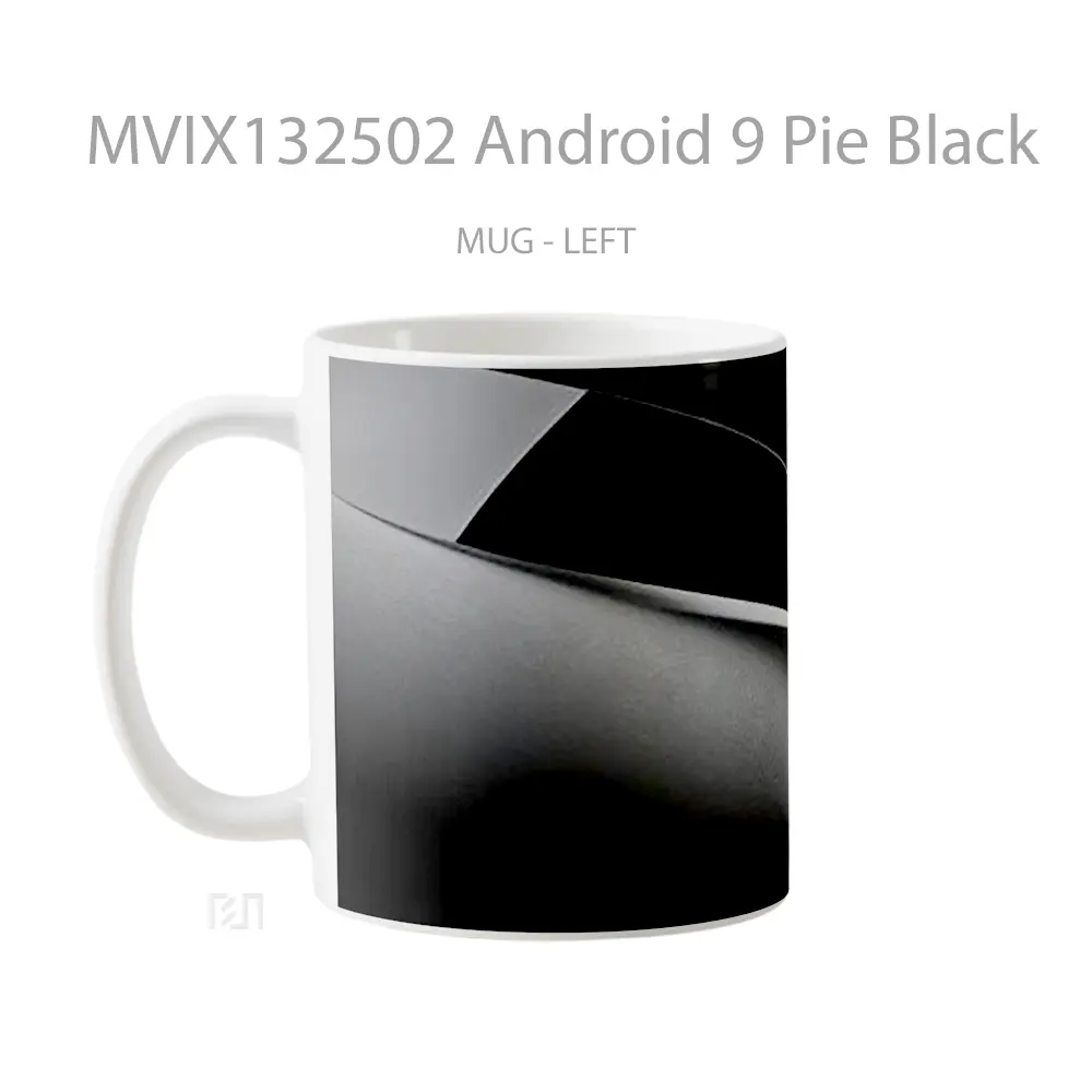 Mug Android 9 Pie Black Gelas Keramik Unik - All-side / Desain