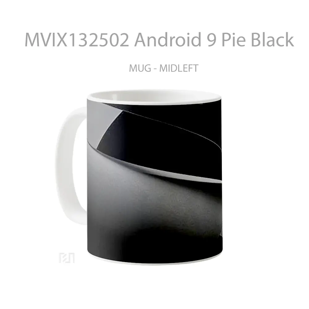 Mug Android 9 Pie Black Gelas Keramik Unik - All-side / Desain