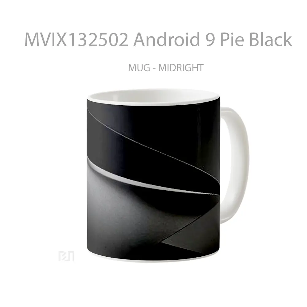 Mug Android 9 Pie Black Gelas Keramik Unik - All-side / Desain