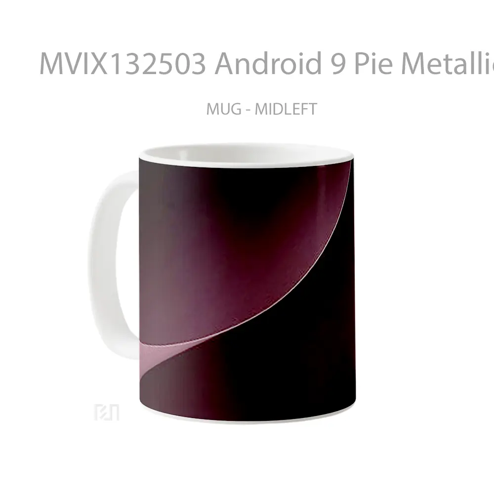 Mug Android 9 Pie Metallic Pink Gelas Keramik Unik - All-side / Desain