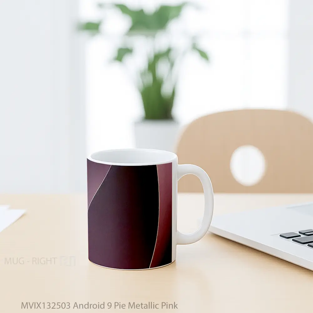 Mug Android 9 Pie Metallic Pink Gelas Keramik Unik - All-side / Desain