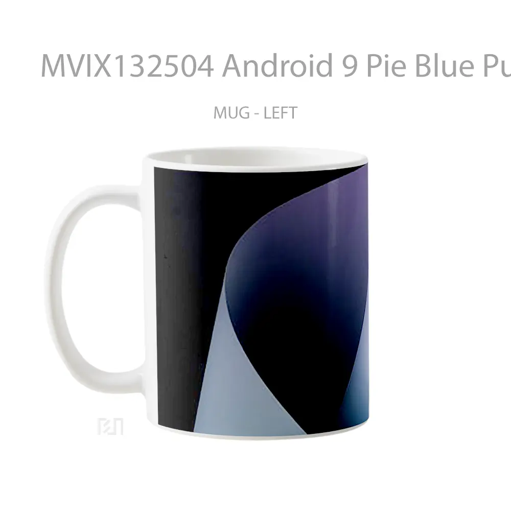 Mug Android 9 Pie Blue Purple Gelas Keramik Unik - All-side / Desain