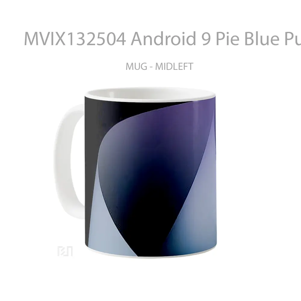 Mug Android 9 Pie Blue Purple Gelas Keramik Unik - All-side / Desain