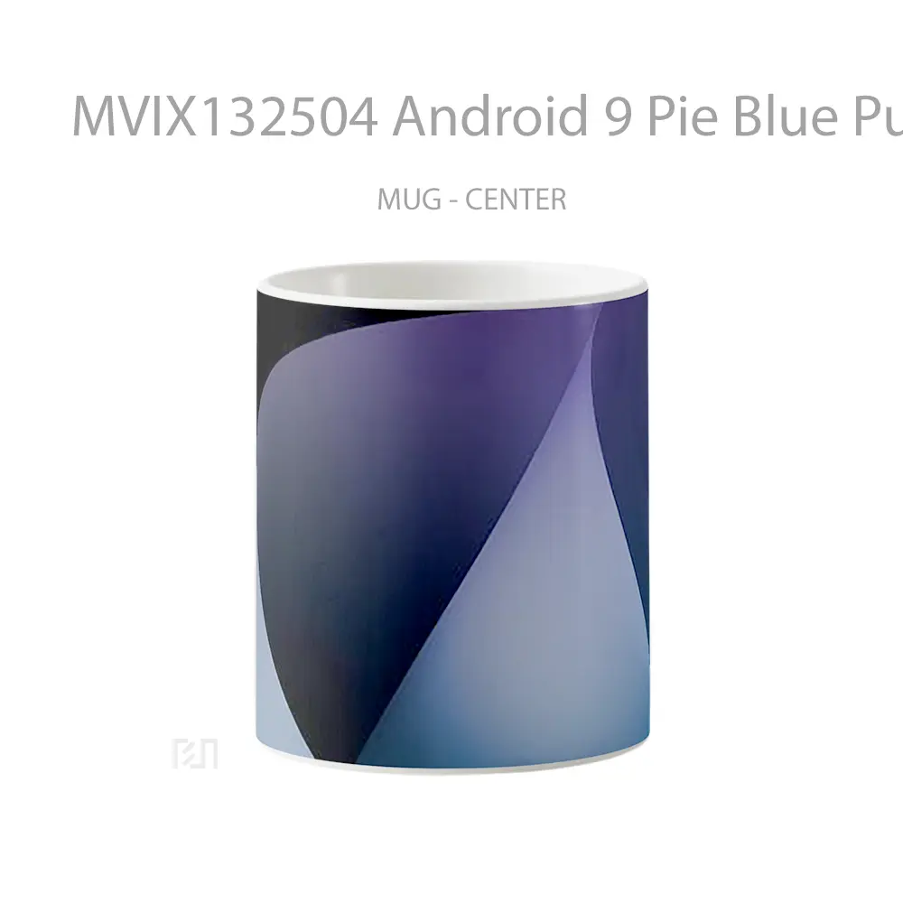 Mug Android 9 Pie Blue Purple Gelas Keramik Unik