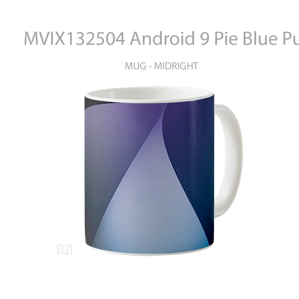 Mug Android 9 Pie Blue Purple Gelas Keramik Unik - All-side / Desain