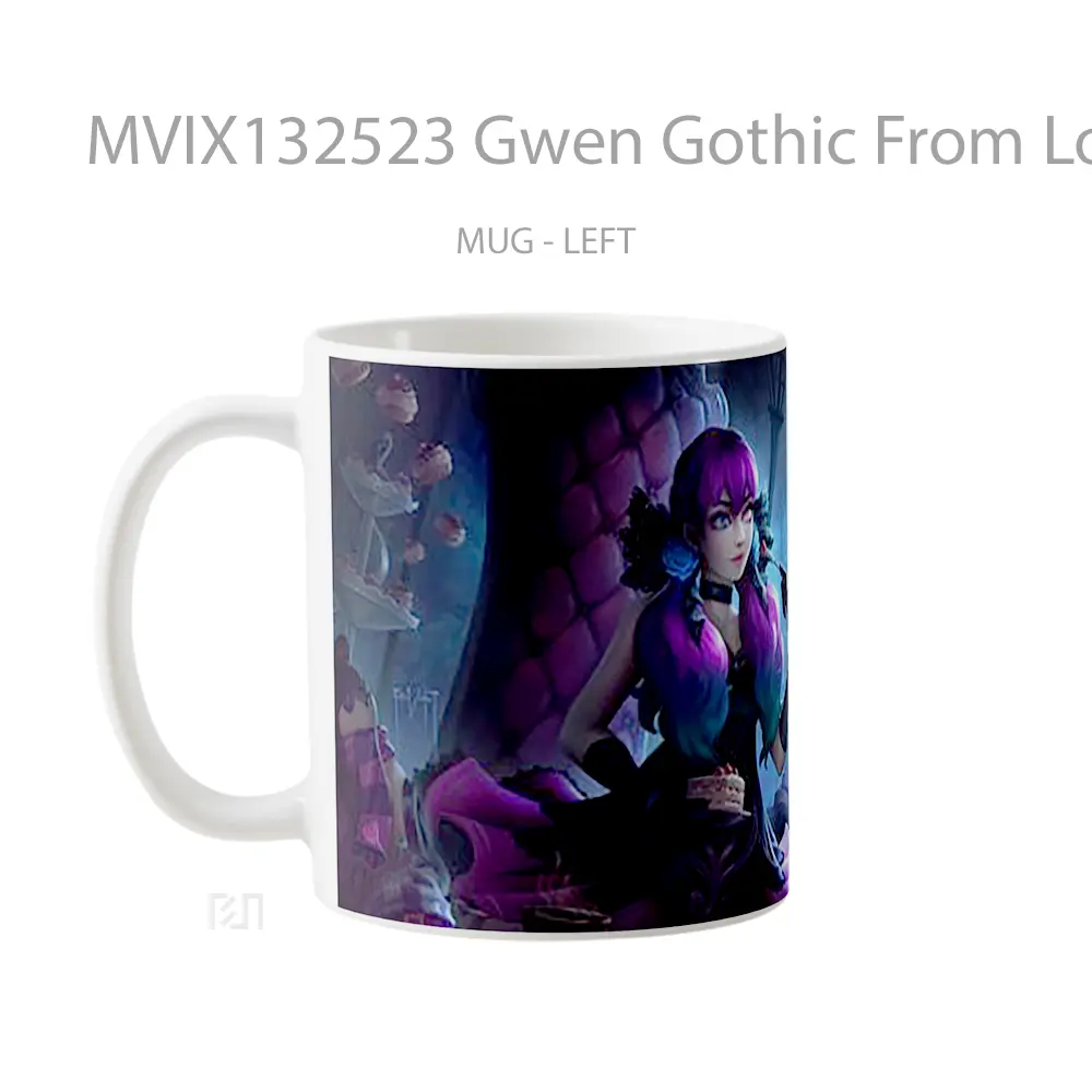 Mug Gwen Gothic From Lol League Of Legends Cangkir Gamer - All-side / Desain