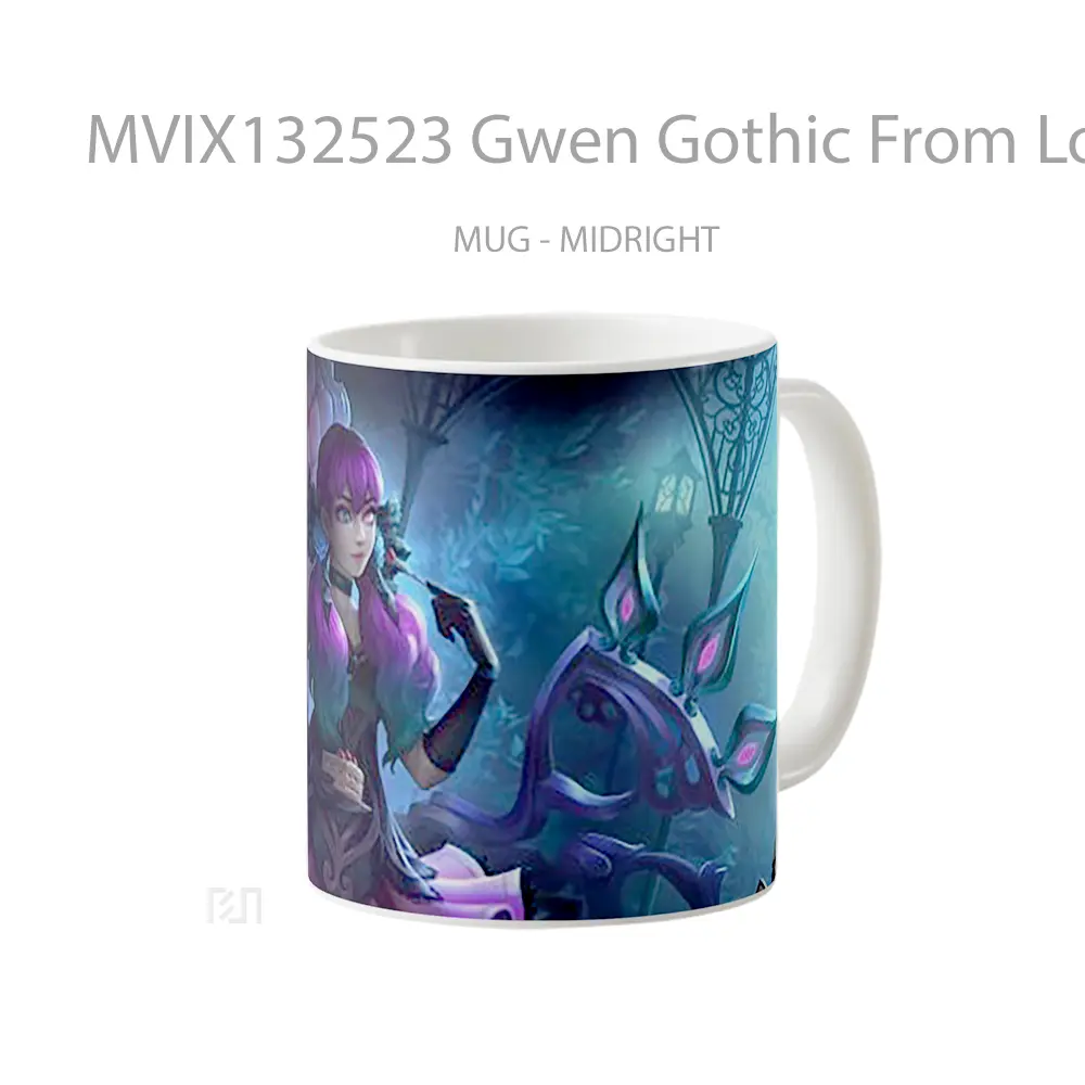 Mug Gwen Gothic From Lol League Of Legends Cangkir Gamer - All-side / Desain