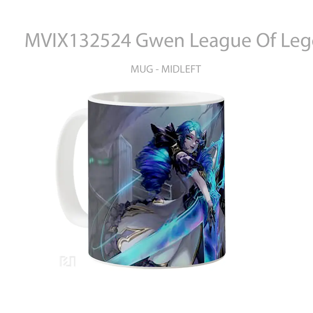 Mug Gwen League Of Legends V1 Cangkir Gamer - All-side / Desain