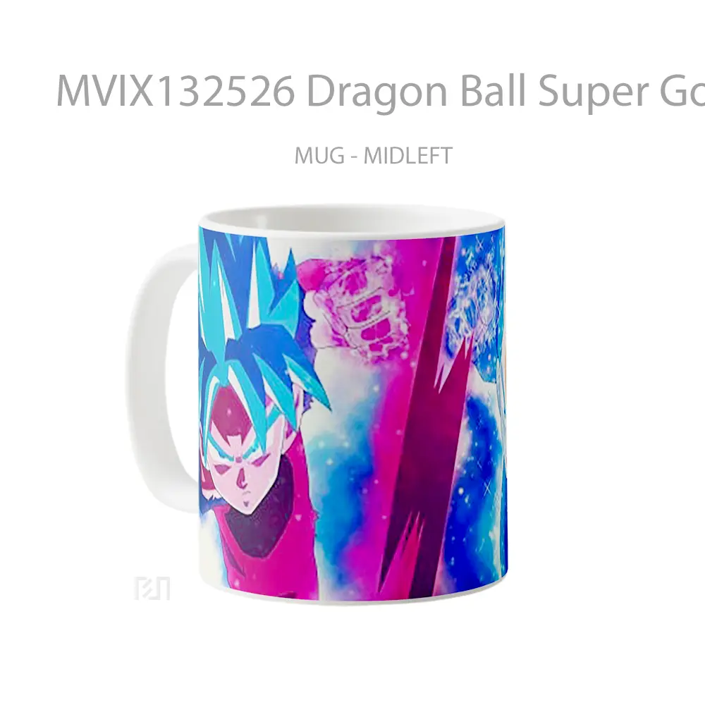 Mug Dragon Ball Super Goku And Vegeta Super Saiyan Blue Cangkir Anime - All-side / Desain