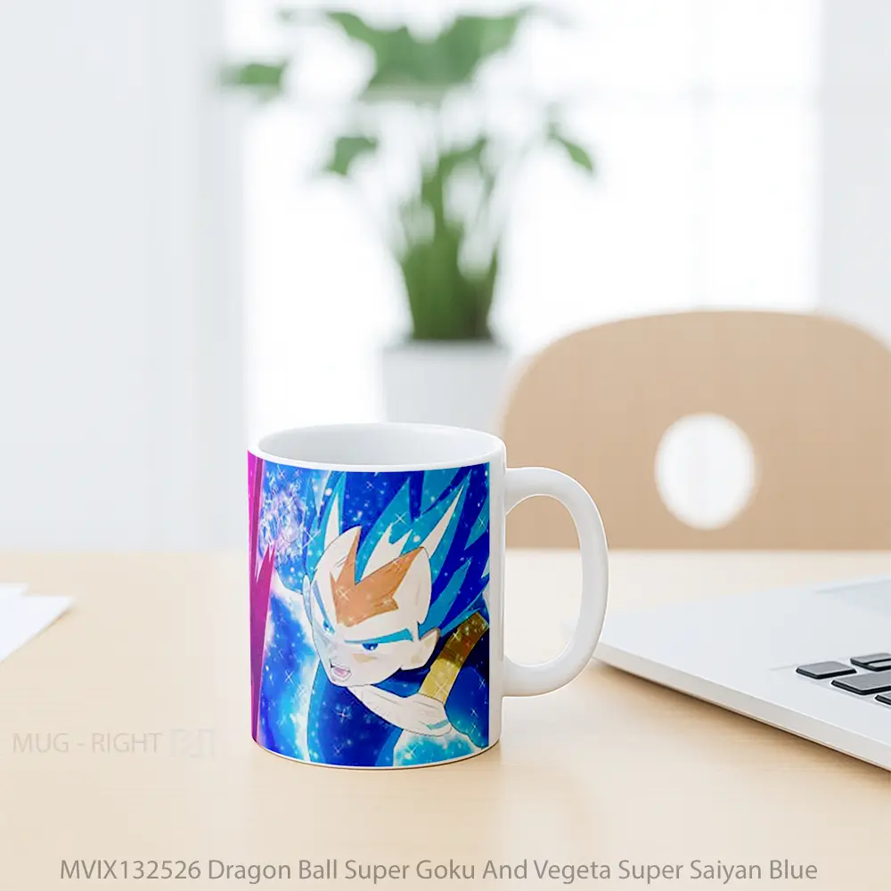 Mug Dragon Ball Super Goku And Vegeta Super Saiyan Blue Cangkir Anime - All-side / Desain