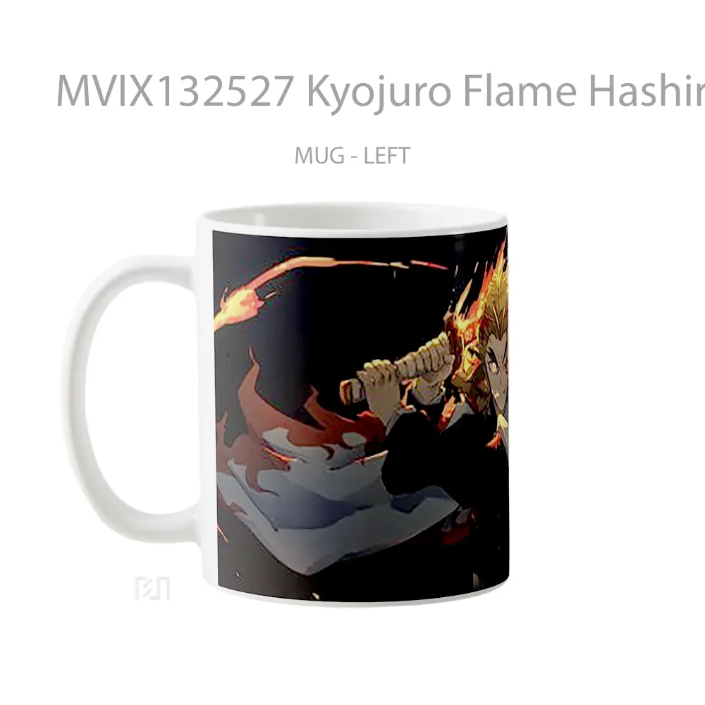 Mug Kyojuro Flame Hashira Gelas Keramik Unik - All-side / Desain