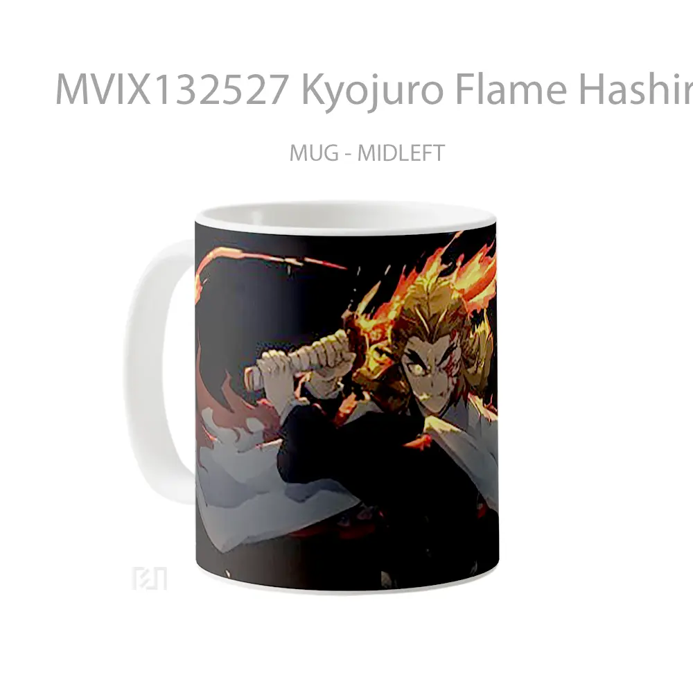 Mug Kyojuro Flame Hashira Gelas Keramik Unik - All-side / Desain