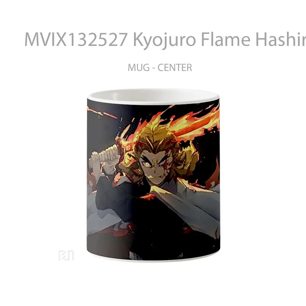 Mug Kyojuro Flame Hashira Gelas Keramik Unik