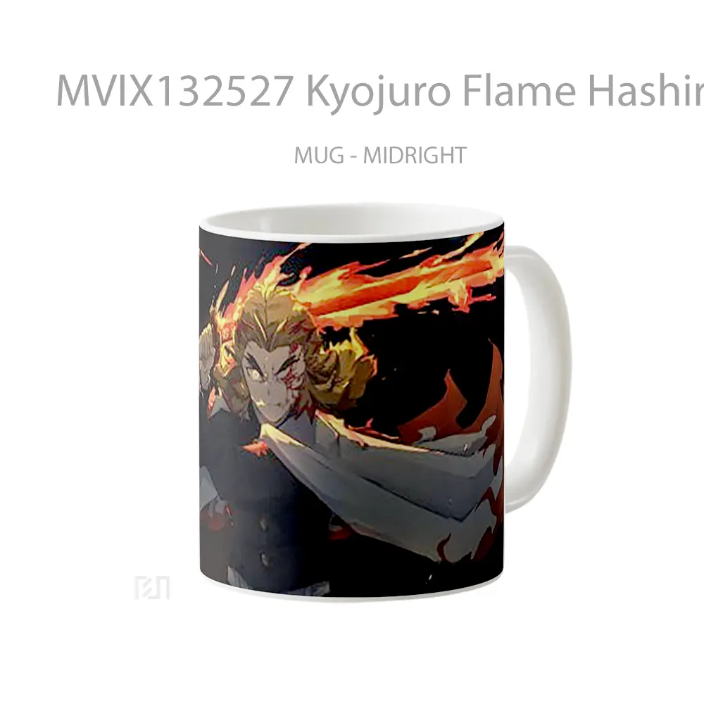 Mug Kyojuro Flame Hashira Gelas Keramik Unik - All-side / Desain