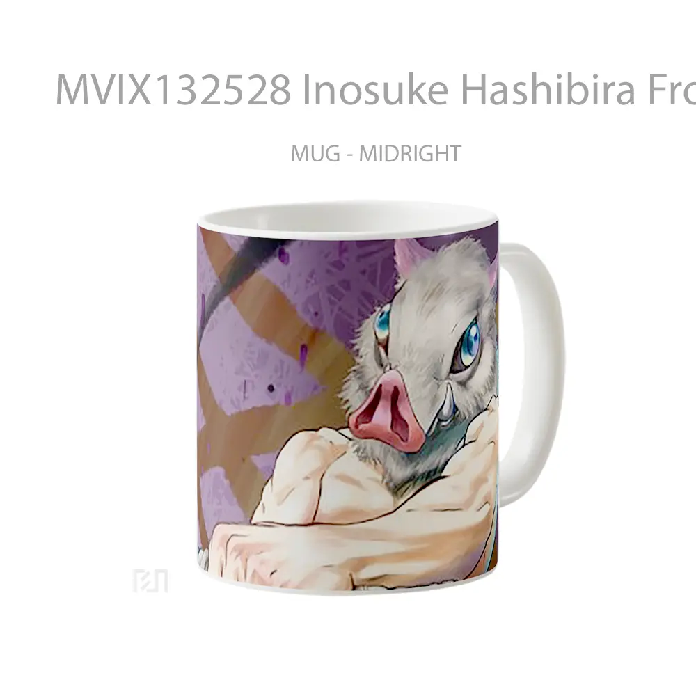 Mug Inosuke Hashibira From Demon Slayer V2 Cangkir Anime - All-side / Desain
