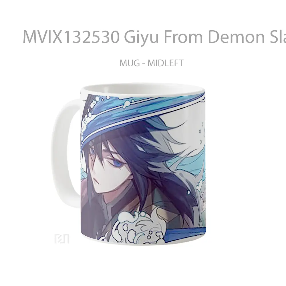 Mug Giyu From Demon Slayer Cangkir Anime - All-side / Desain
